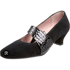 BeautiFeel Victoria Black Suede Pumps Mary Jane Heels Size 41 10